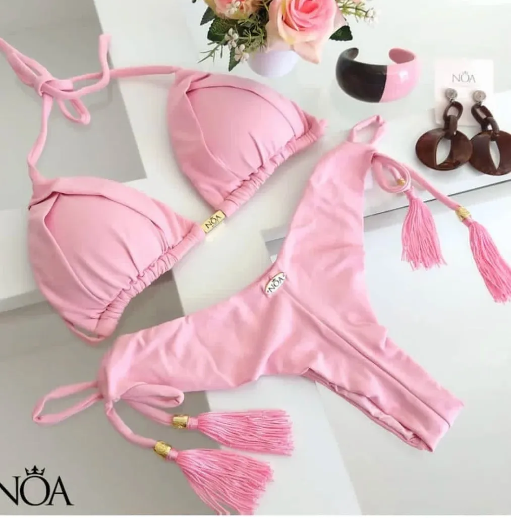 New Sexy Triangle Bathing Suit Women Halter Beach Bikini Set