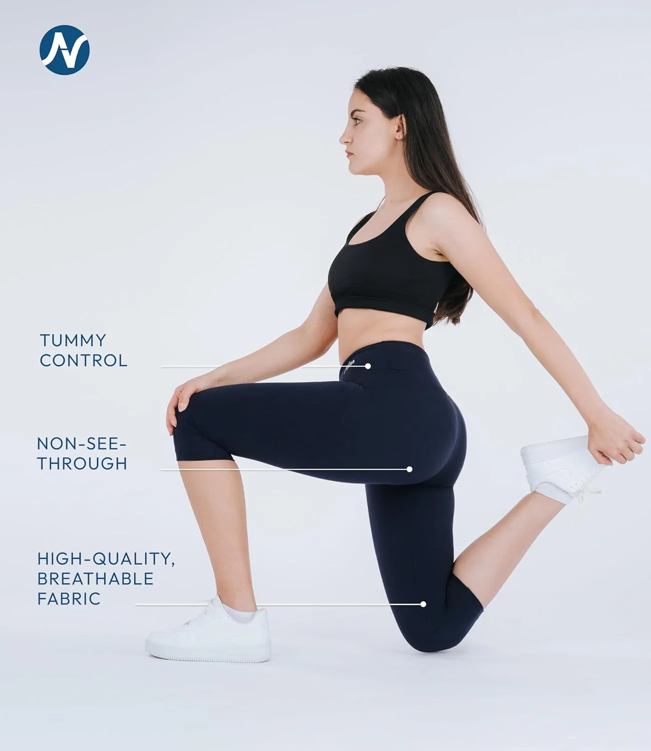Nirlon Women's Capri Leggings High Waist Workout Yoga Pants 3/4 Length