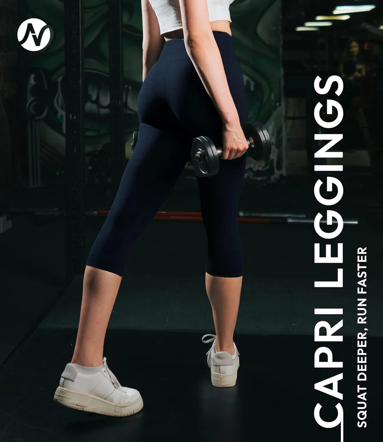 Nirlon Women's Capri Leggings High Waist Workout Yoga Pants 3/4 Length