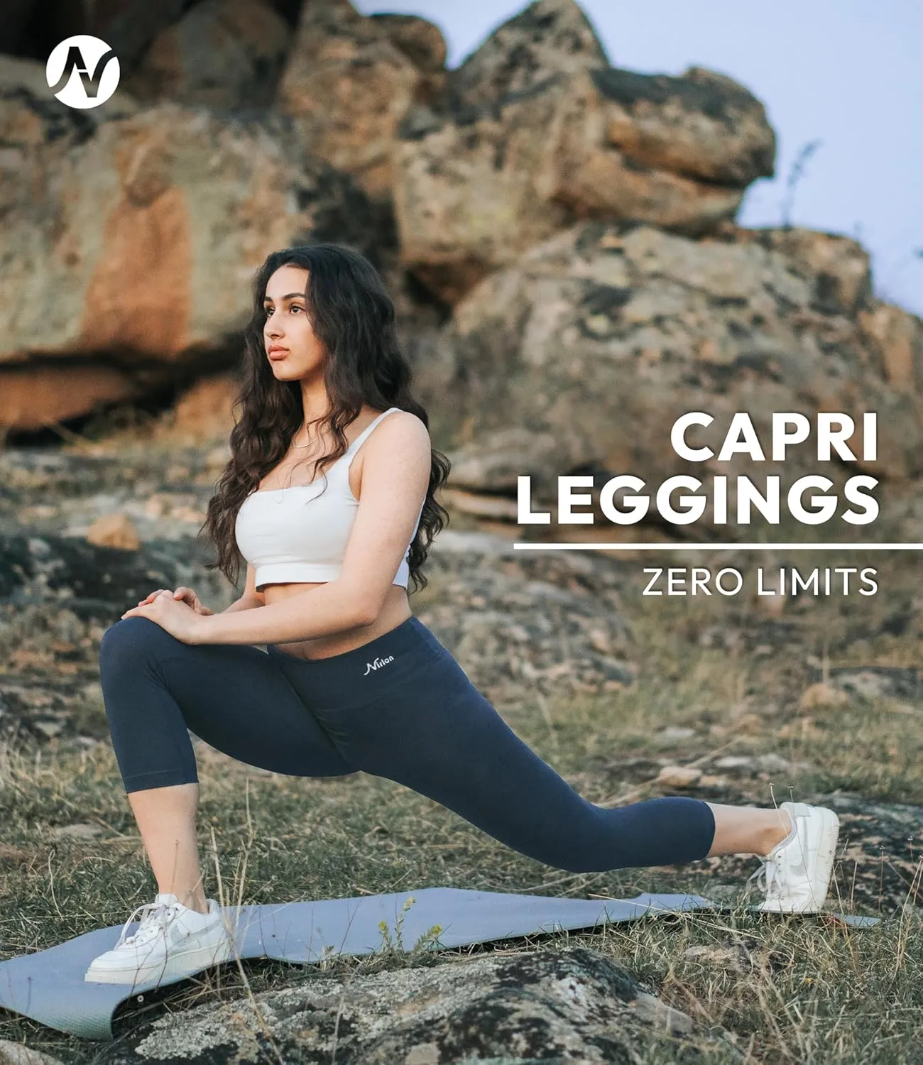 Nirlon Women's Capri Leggings High Waist Workout Yoga Pants 3/4 Length