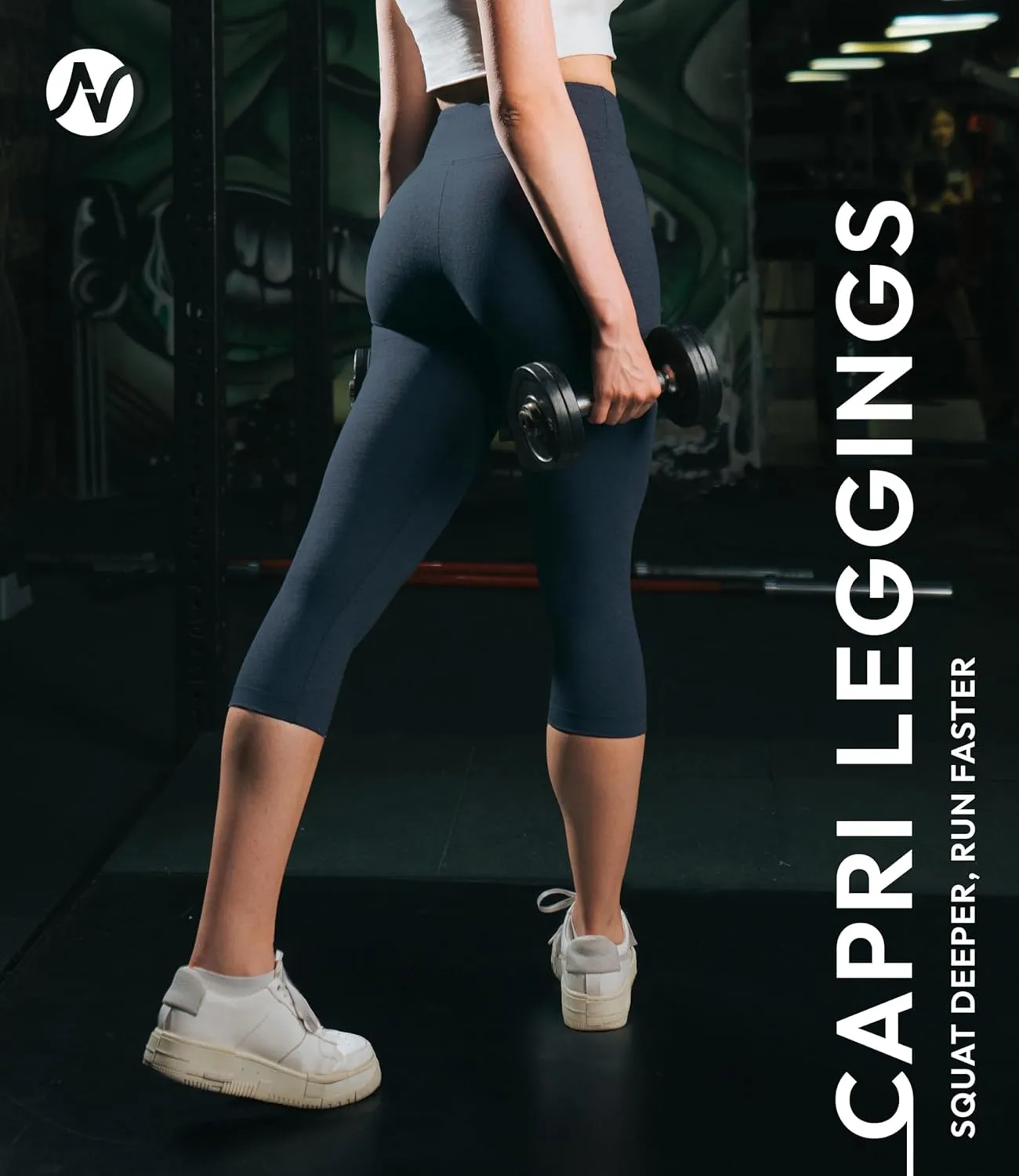 Nirlon Women's Capri Leggings High Waist Workout Yoga Pants 3/4 Length