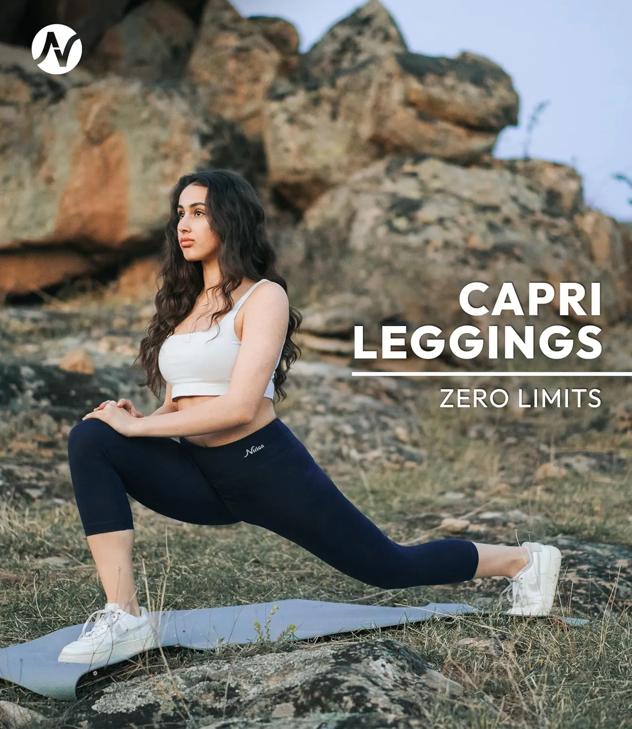 Nirlon Women's Capri Leggings High Waist Workout Yoga Pants 3/4 Length