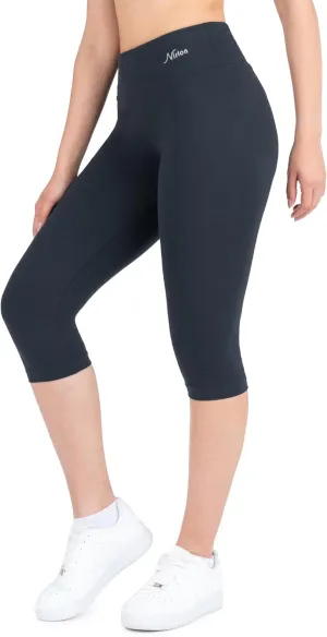 Nirlon Women's Capri Leggings High Waist Workout Yoga Pants 3/4 Length
