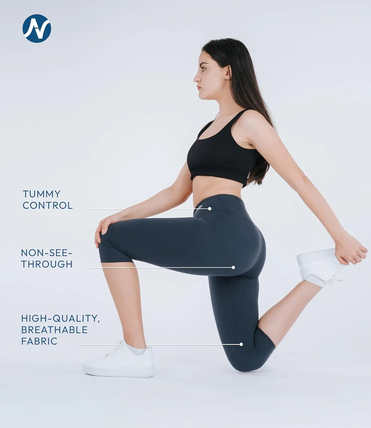 Nirlon Women's Capri Leggings High Waist Workout Yoga Pants 3/4 Length