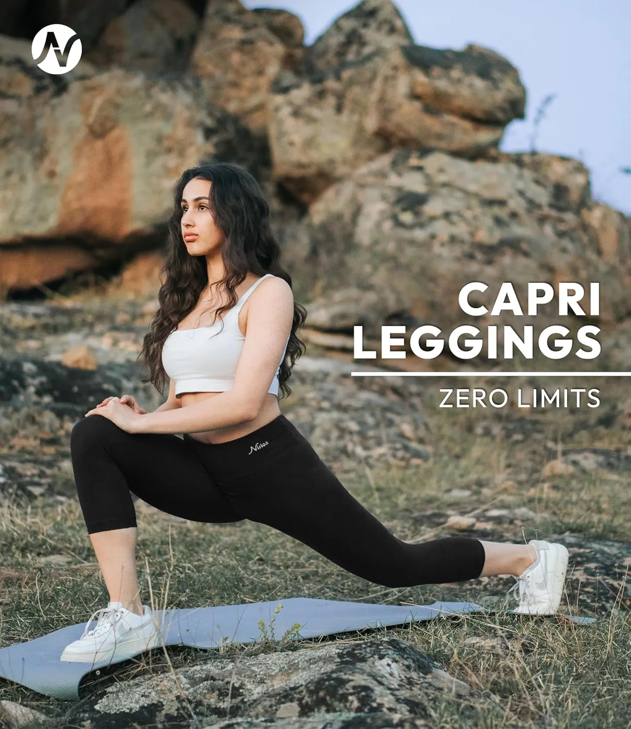 Nirlon Women's Capri Leggings High Waist Workout Yoga Pants 3/4 Length