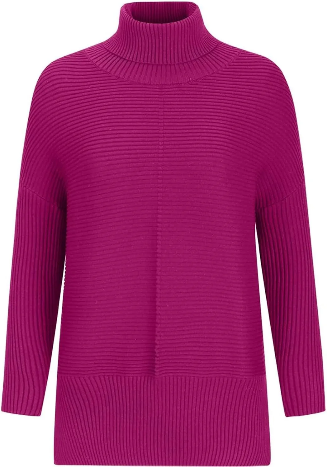 Oversized Sweaters for Women Turtleneck Bat-Wing Long Sleeve Ribbed Pullover Cozy Baggy Sweater 2024 Fall Outfits