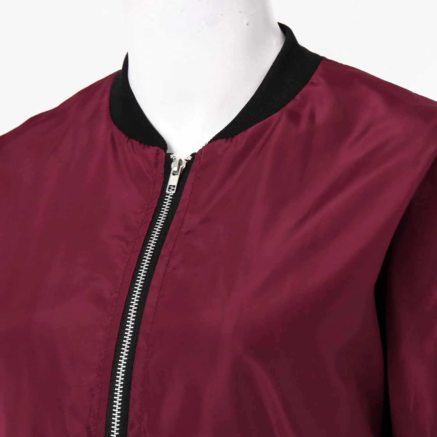 PeQAQ Jackets for Women Fashion 2024 Fall Lightweight Zipper Coats Trendy Casual Windproof Trench Coats Plus Size Outwear