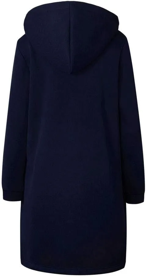 PeQAQ Women's 2024 Plus Size Hooded Coat Lightweight Fall Jacket Long Zipper Sweatshirts Fashion Trendy Casual Trench Coat