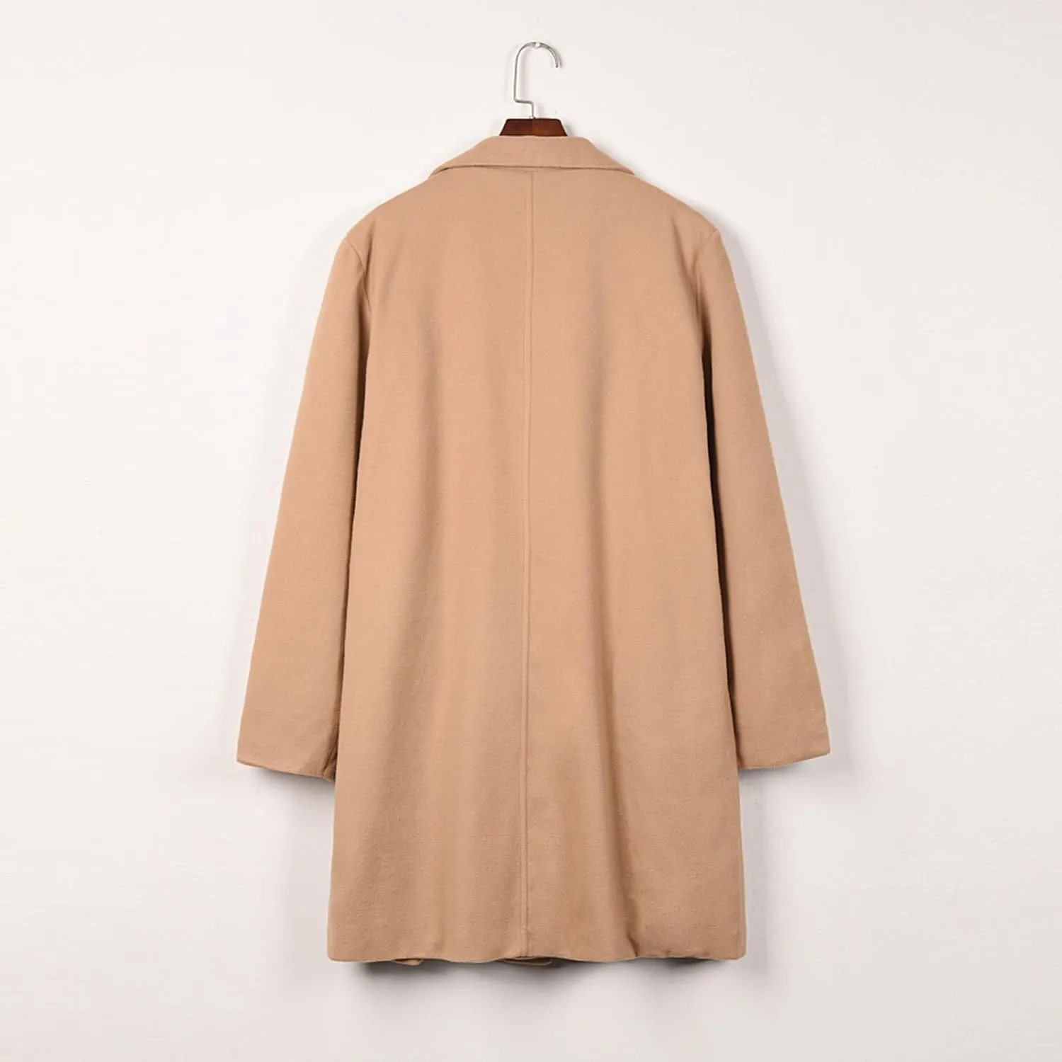 PeQAQ Womens Woolen Jacket Long Open Front Cardigan Dressy Casual Winter Sport Coats With Pockets Trendy Suit Jackets Blazer