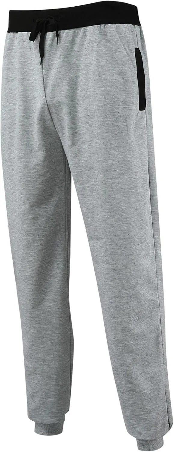 peqiut Cargo Pants for Men Drawstring Elastic Waist Jogging Trousers Cotton Solid Color Comfort Pants with Pockets