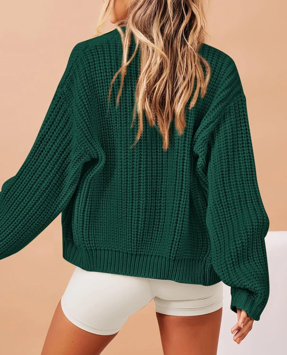 Pink Queen 2024 Fall Casual Cardigan Sweaters for Women Long Sleeve Full Zipper Chunky Knit Cardigans Jacket Coat