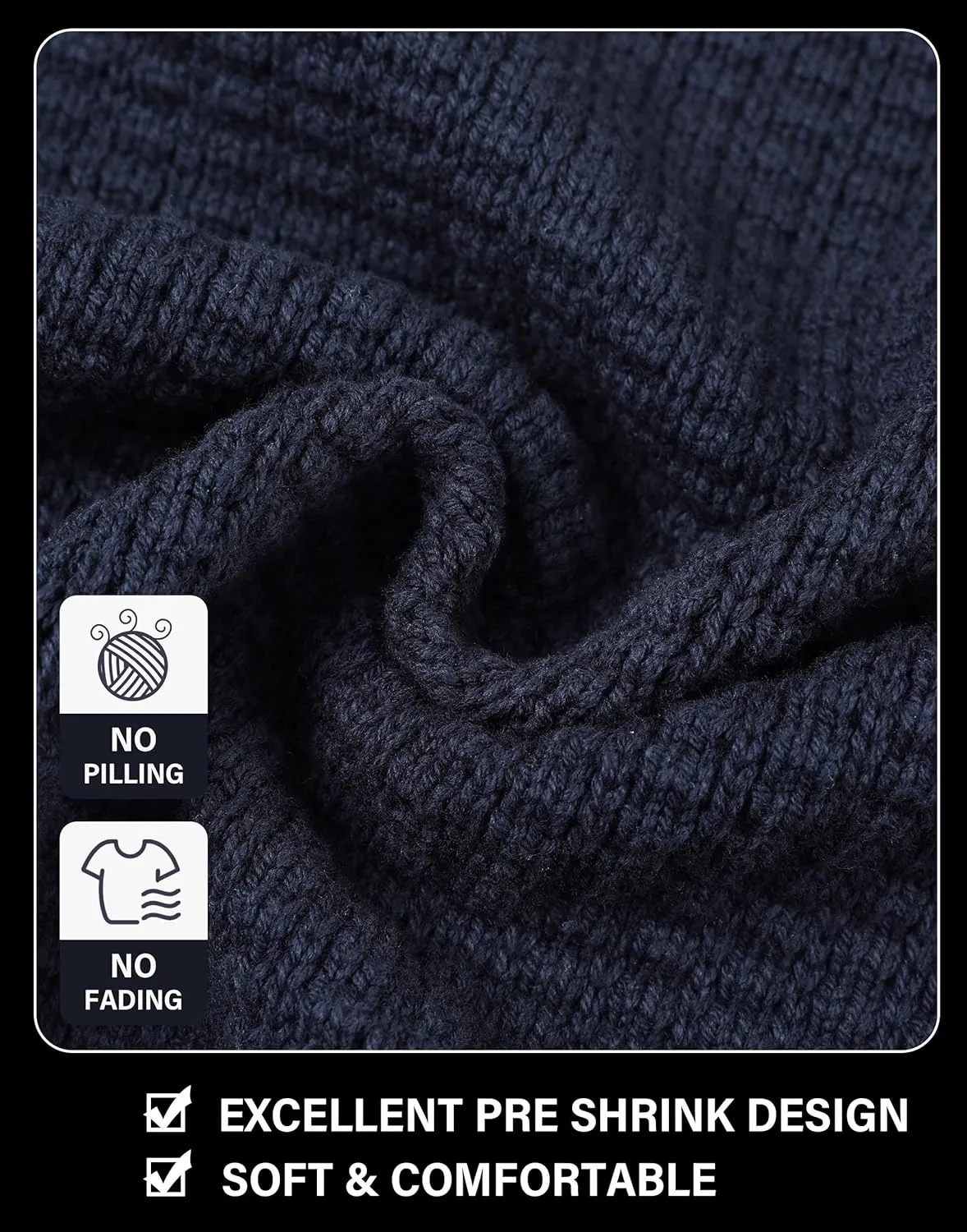 Pioneer Camp Men's Full Zip Up Cardigan Sweater Stand Collar Regular Fit Chest Pocket Knit Sweaters Casual 3 Pockets