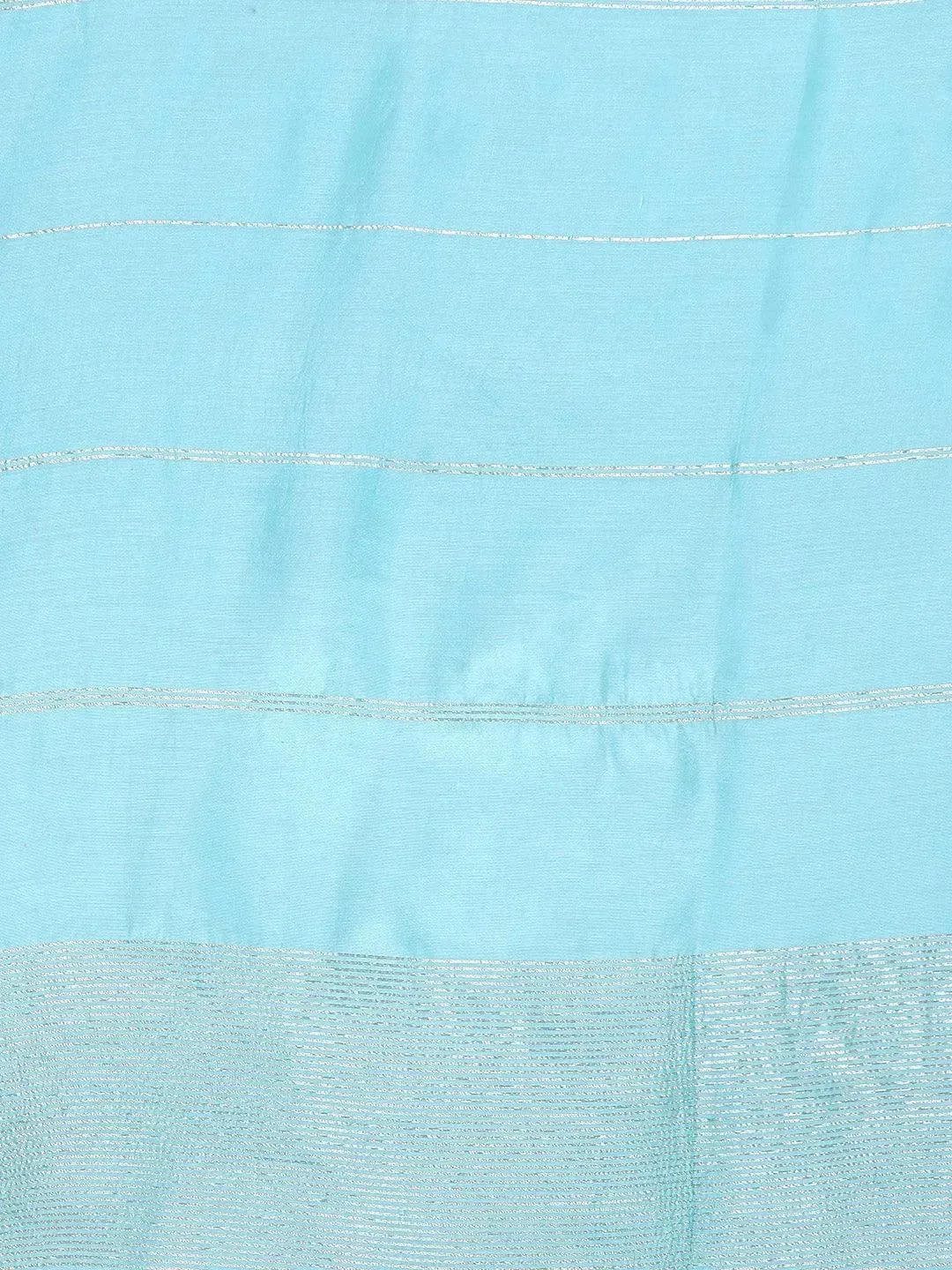 Plus Size Blue Woven Design Silk Blend Straight Kurta With Palazzos & Dupatta