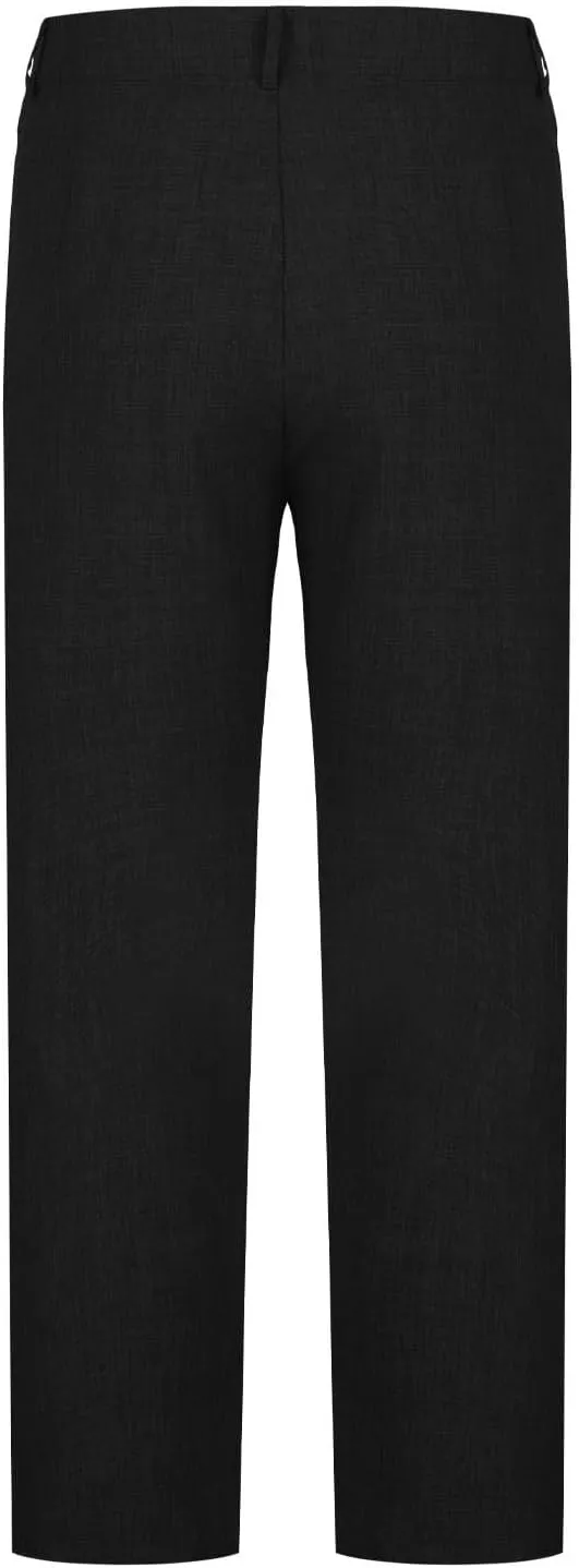 Plus Size Cotton Linen Pants Men's High Waist Tapered Leg Trousers with Pockets Casual Vintage Fashion Regular Pant