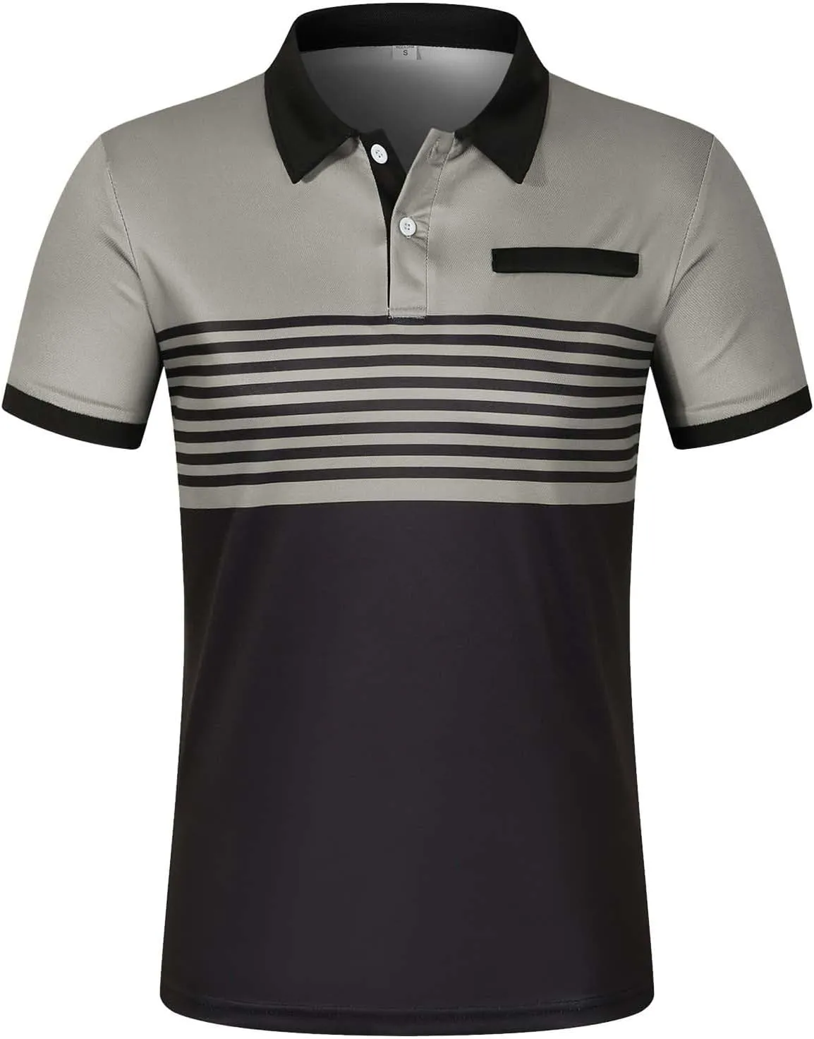 Polo Shirts for Men 2024 Gradient Lapel Short Sleeve Shirt Top Mens Polo Shirts Polos for Men 2024 Polo White