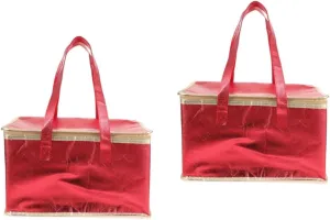 PRETYZOOM 2pcs Thermal Insulated Bag for Large Cake Insulated Grocery Bag Zipper Portable Design