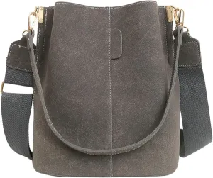 PU Leather Bucket Bag Women Fall Tote Matte Finish Handbag Work Daily Use Versatile Shoulder Crossbody Satchel Everyday Wear