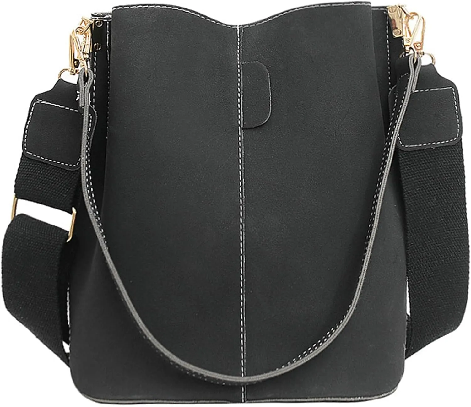 PU Leather Bucket Bag Women Fall Tote Matte Finish Handbag Work Daily Use Versatile Shoulder Crossbody Satchel Everyday Wear