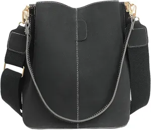 PU Leather Bucket Bag Women Fall Tote Matte Finish Handbag Work Daily Use Versatile Shoulder Crossbody Satchel Everyday Wear