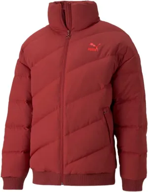 PUMA Mens Classics Down Bomber Jacket Athletic Outerwear Casual Insulated - Red - Size S
