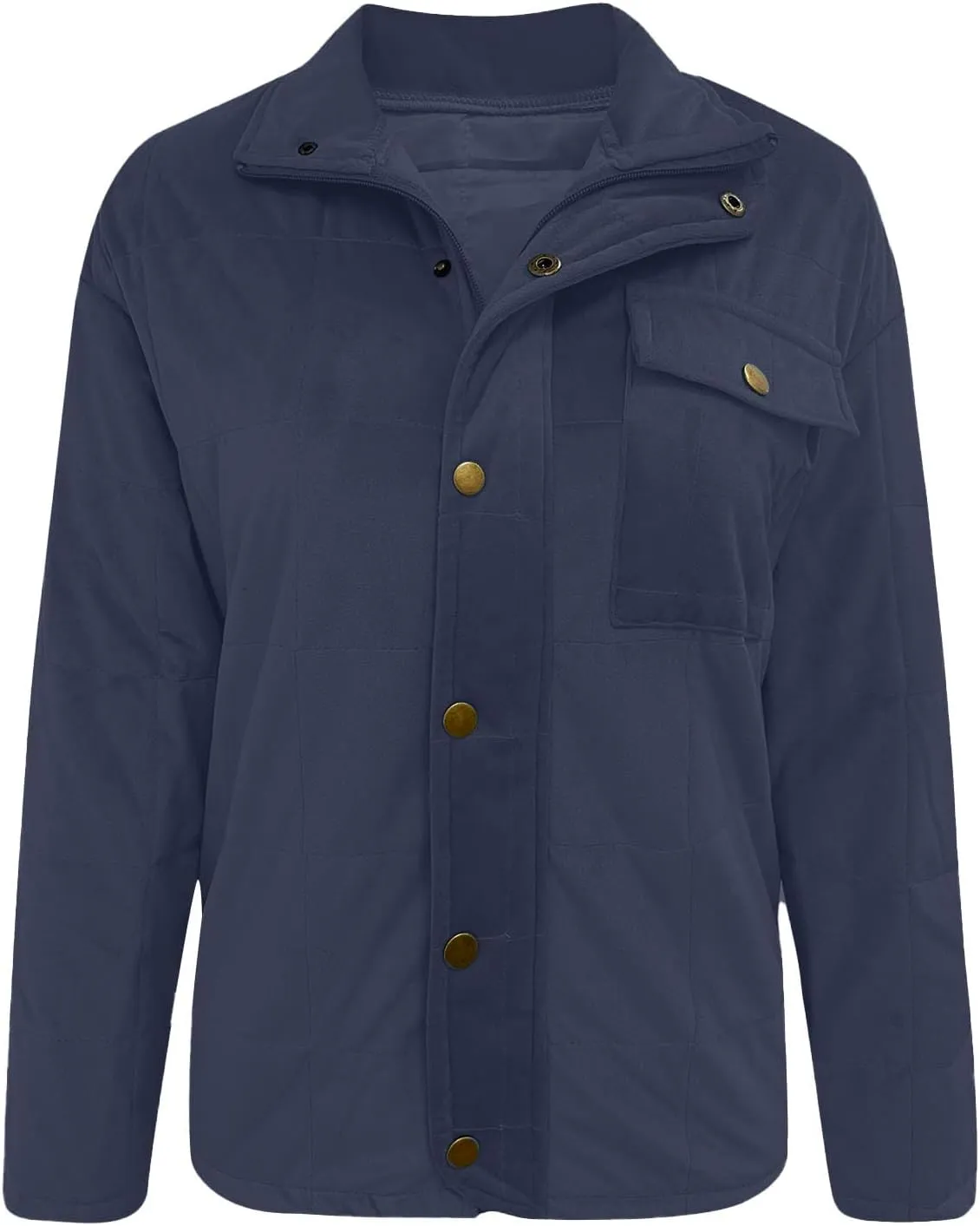 Quilted Jackets for Women Baggy Lightweight Zip up Coat Padded Warm Winter Down Overcoat with Pockets Casual Outwear