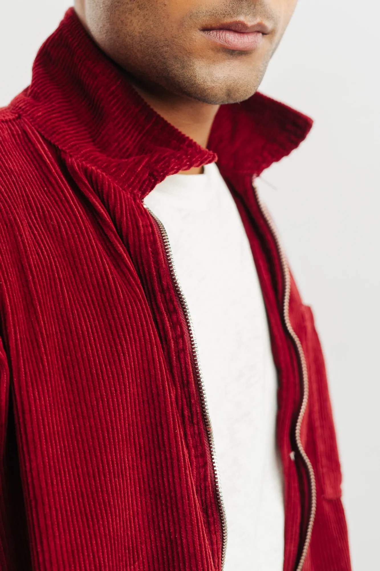 Red Corduroy Men's Jacket