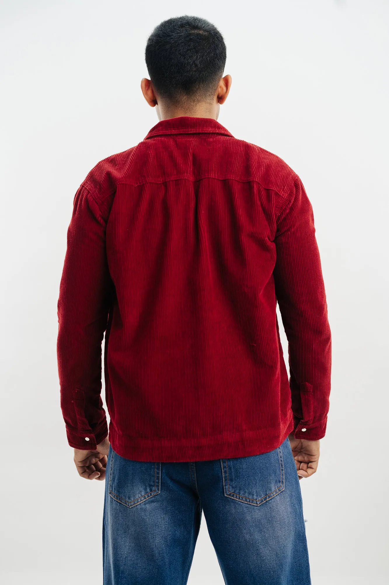Red Corduroy Men's Jacket