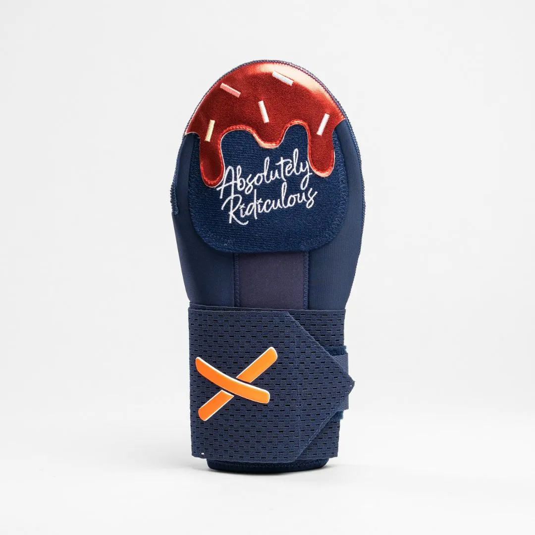 red, white & blue ice cream sliding mitt