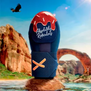 red, white & blue ice cream sliding mitt