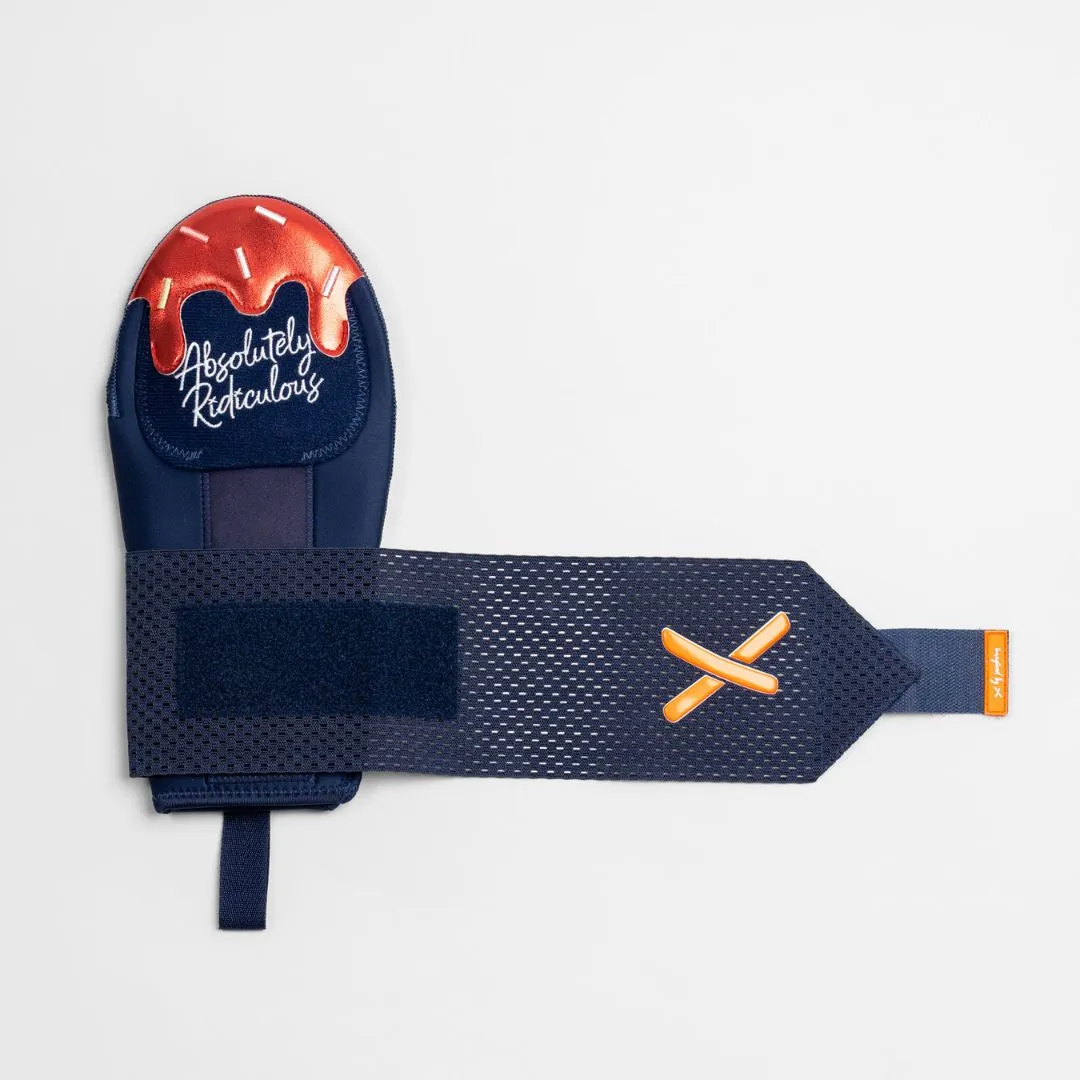 red, white & blue ice cream sliding mitt