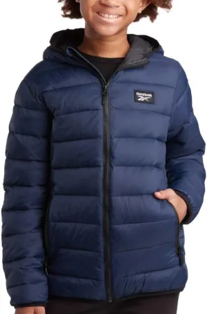 Reebok Boys Jacket  Water Resistant Midweight Quilted Puffer Coat  Insulated Outerwear Down Coat for Boys (4-20)