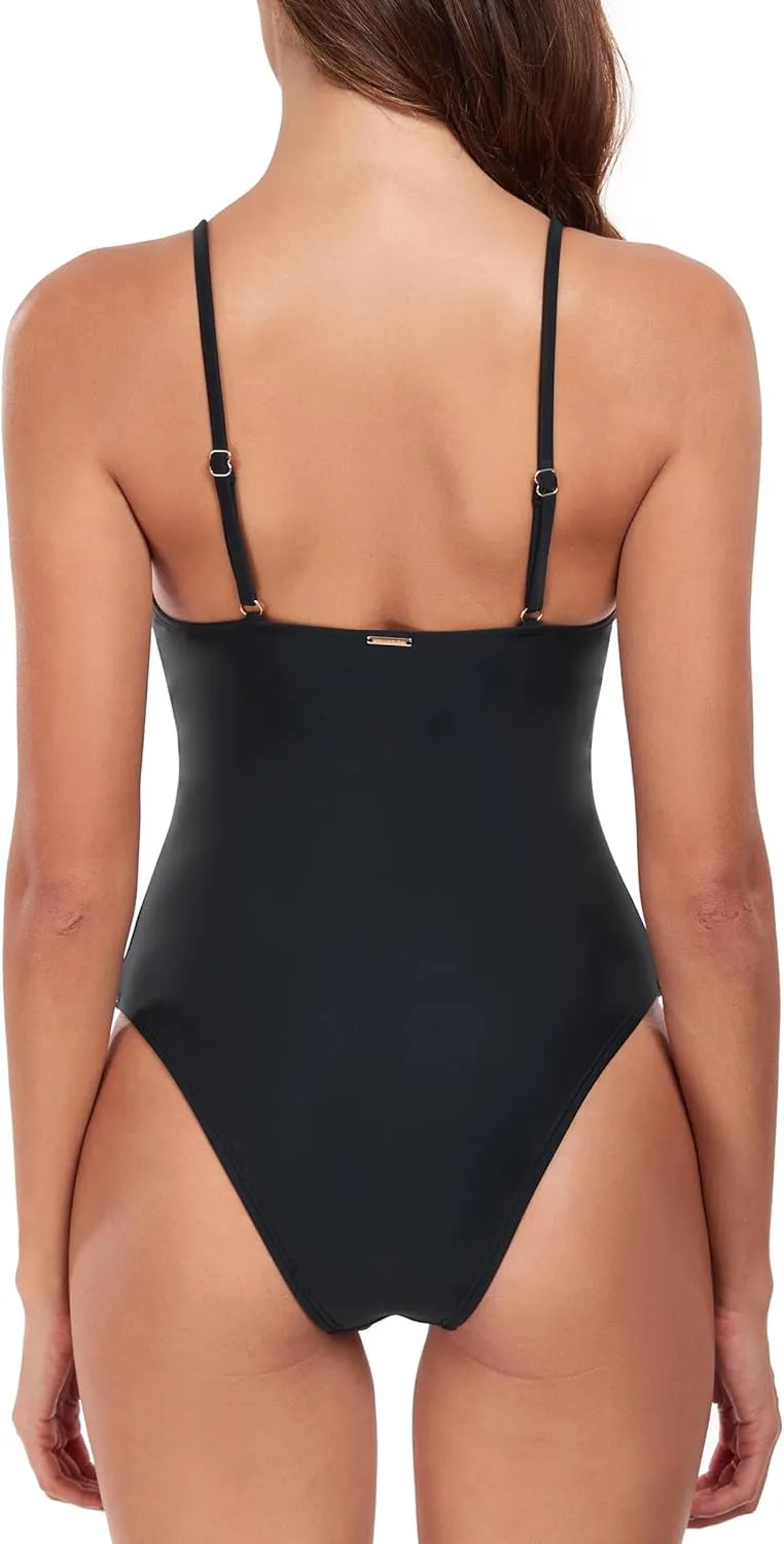 RELLECIGA Women's Scoop Neck Bathing Suits High Cut One Piece Swimsuit