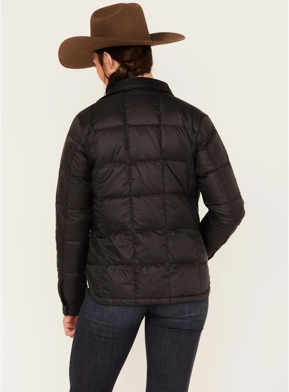 ROPER Womens Black Nylon Parachute Down Fill Jacket