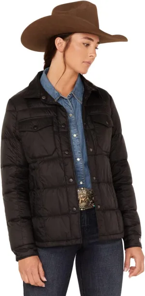 ROPER Womens Black Nylon Parachute Down Fill Jacket