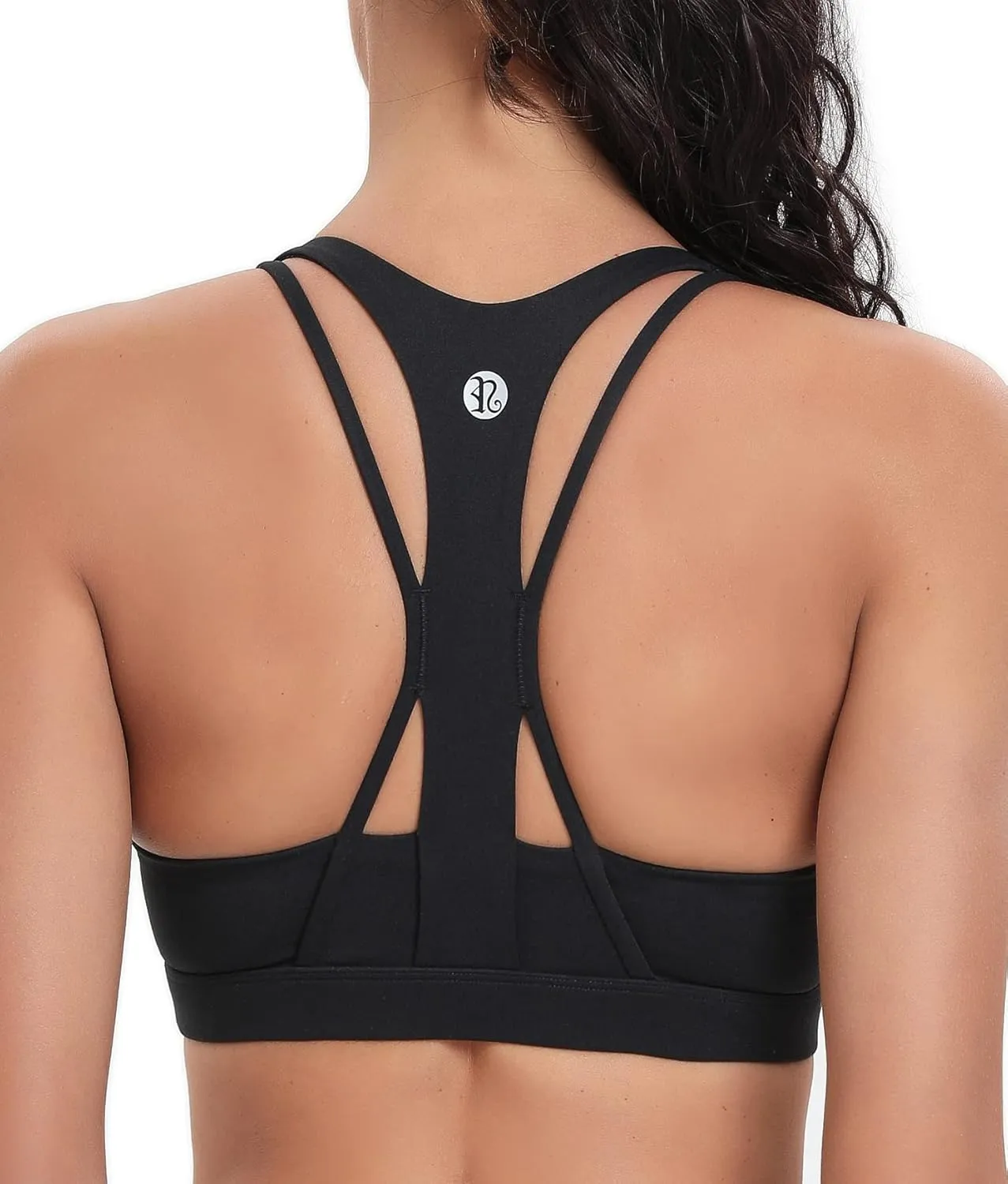 RUNNING GIRL Sports Bra for Women, Medium-High Support Criss-Cross Back Strappy Padded Sports Bras Supportive Workout Tops