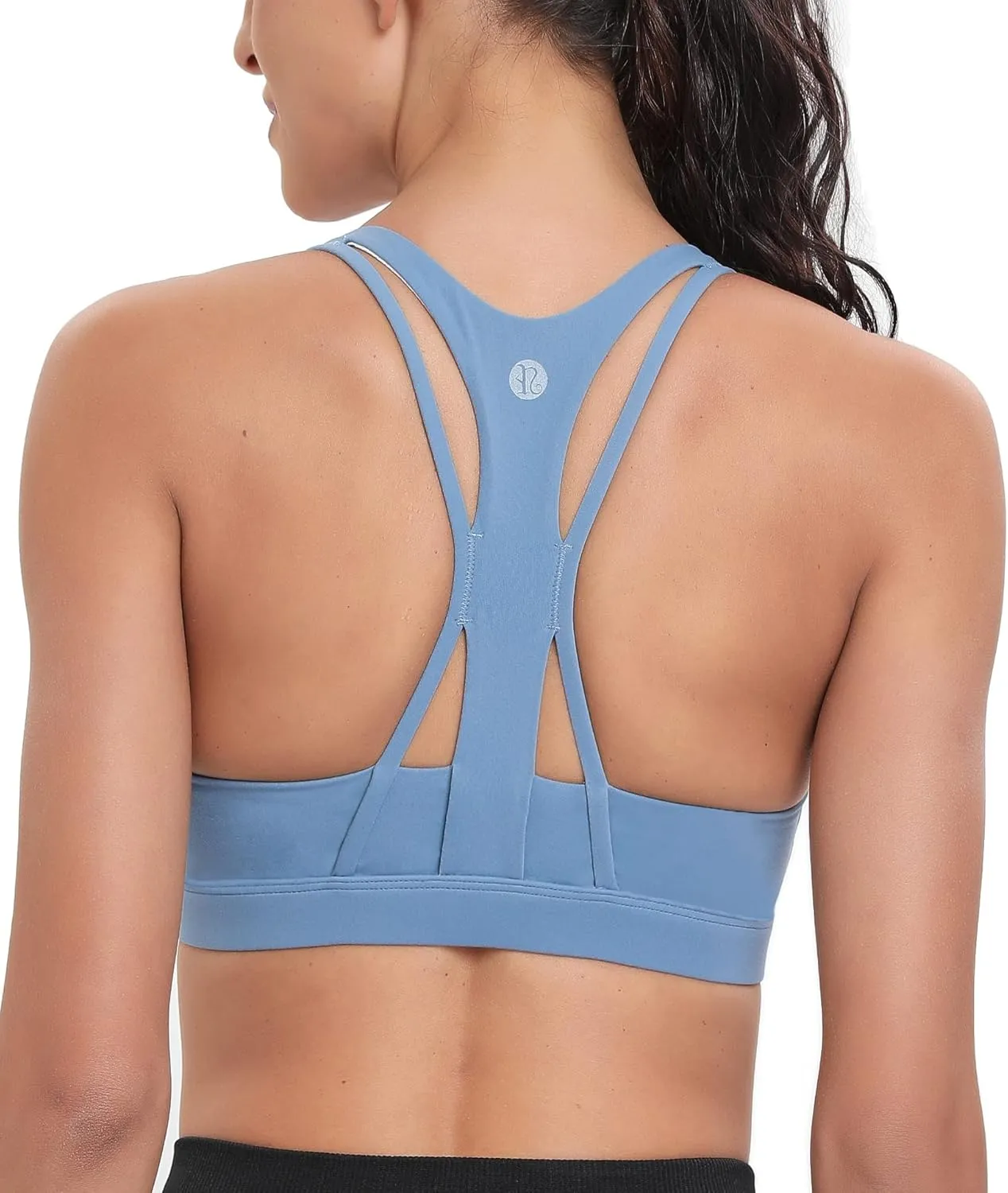 RUNNING GIRL Sports Bra for Women, Medium-High Support Criss-Cross Back Strappy Padded Sports Bras Supportive Workout Tops