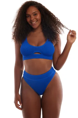 Sardinia Front Cut Out One Size Bikini TOP ONLY (Royal Blue)