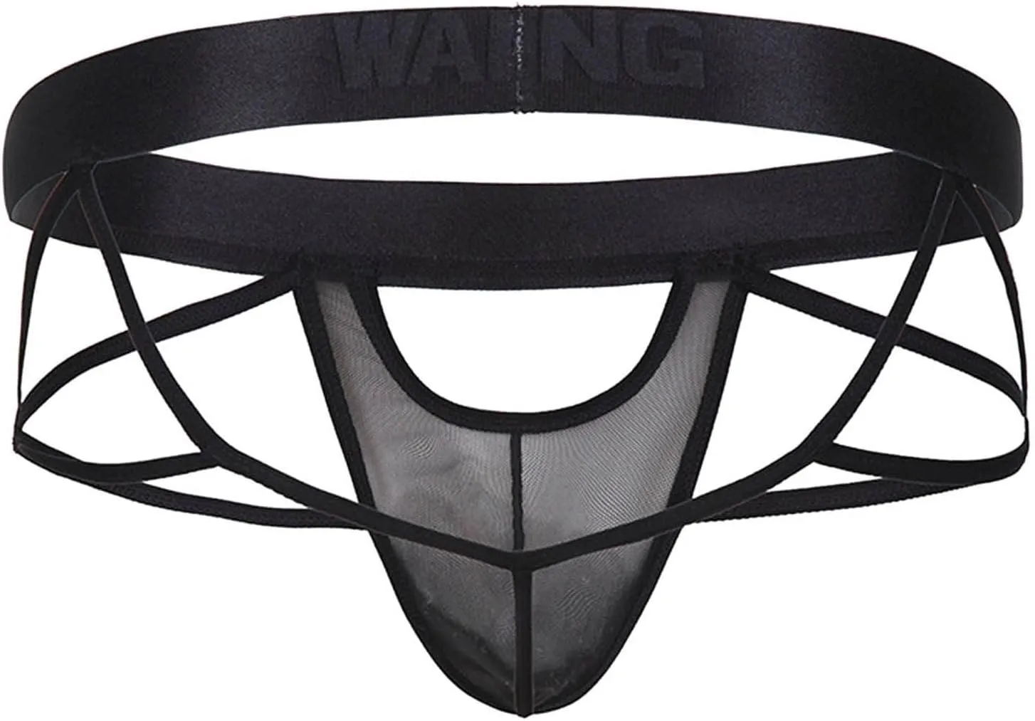 Sexy G String Thongs for Men PU Leather Hip Lift Bikini Briefs Lingerie Soft Underwear Seamless Y-Back Cutout Panties