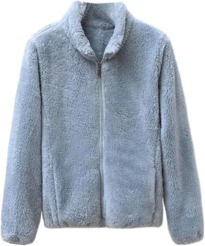SHAOBGE Oversized Jacket for Women Women's Winter Zipper Fluffy Wool Teddy Casual Coat Zipper Women plus Size Winter
