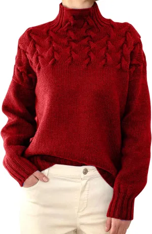 SHAOBGE Womens Sweaters Fuzzy Pullover Women Striped Womens Sweater Womens Striped Turtlenecksweater