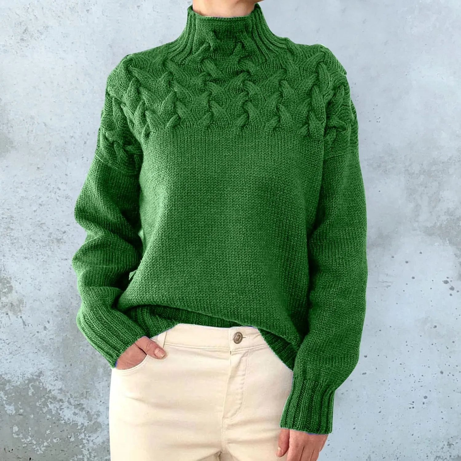 SHAOBGE Womens Sweaters Fuzzy Pullover Women Striped Womens Sweater Womens Striped Turtlenecksweater