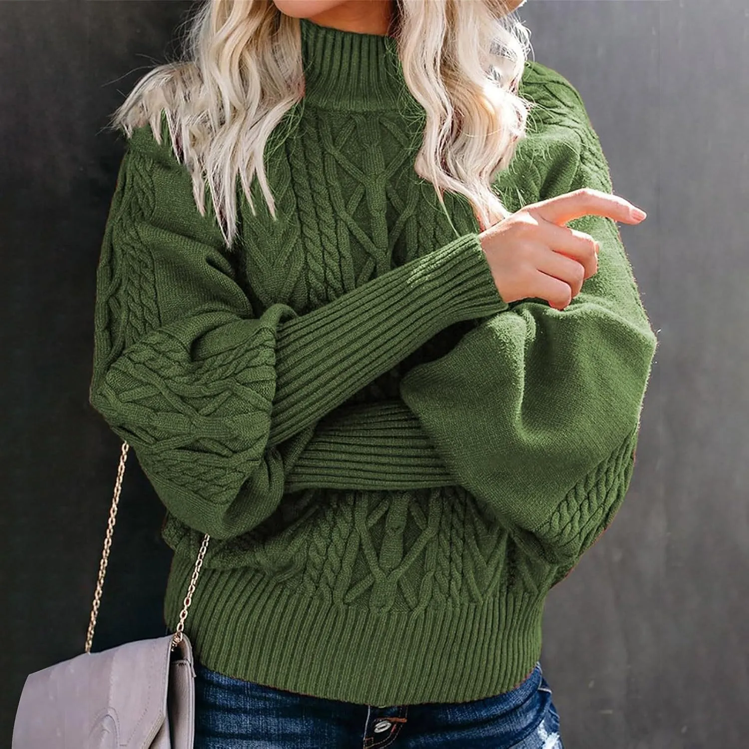 SHAOBGE Womens Sweaters Knit Pullover Sweater Women Polo Cardigan Sweaters for Women Red Striped Sweater