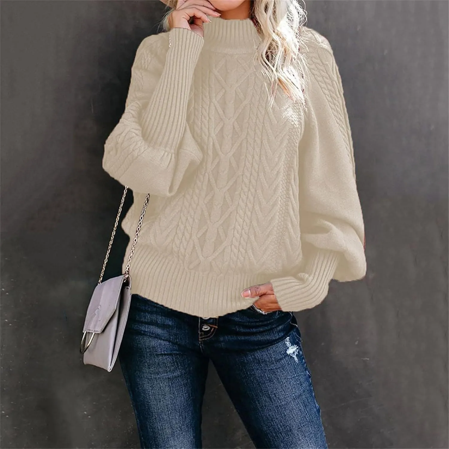 SHAOBGE Womens Sweaters Knit Pullover Sweater Women Polo Cardigan Sweaters for Women Red Striped Sweater