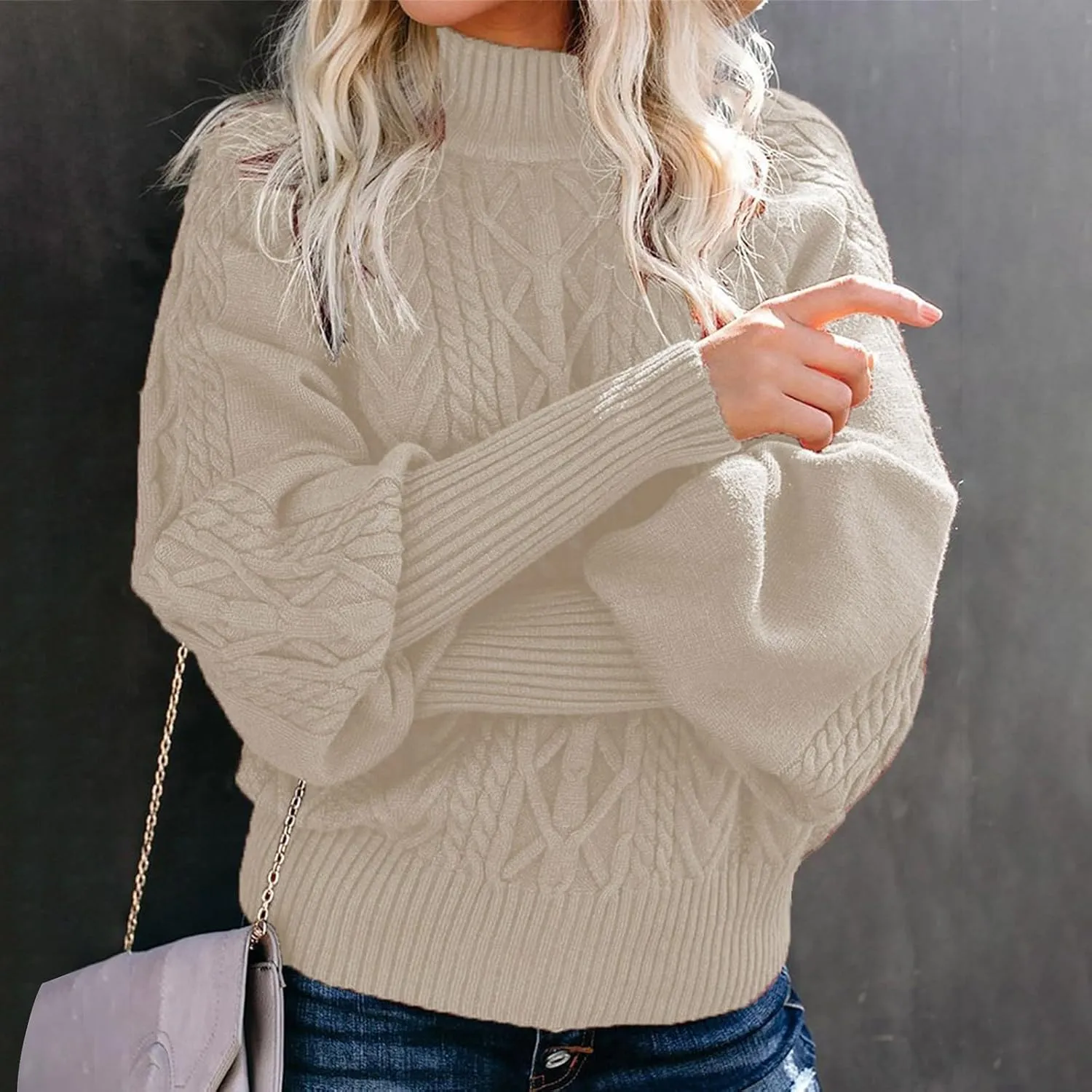 SHAOBGE Womens Sweaters Knit Pullover Sweater Women Polo Cardigan Sweaters for Women Red Striped Sweater