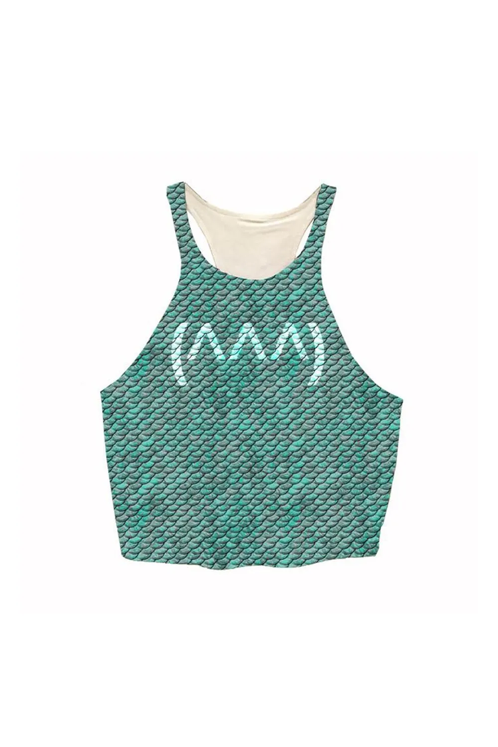 Shark Squad Scales Racerback Girl's Crop Top