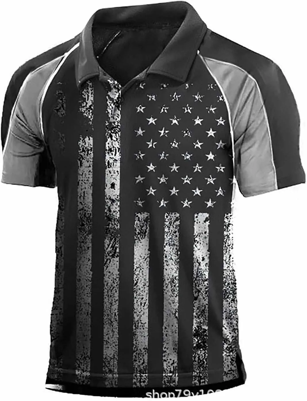 Short Sleeve Polo Shirts for Men Short Sleeve Polo Shirts for Men Sleeve Performance Patriotic Shirt Funny Shirt Men