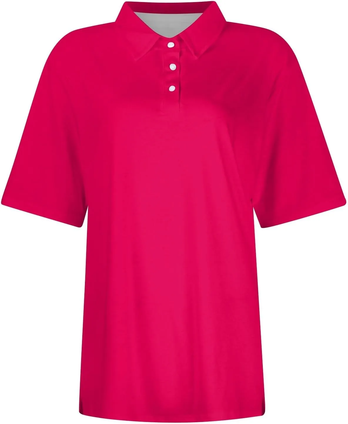 Short Sleeve Shirts for Women Polo Shirts Collared Summer Shirts Button Down Blouses Dressy Loose Fit Solid Clothes