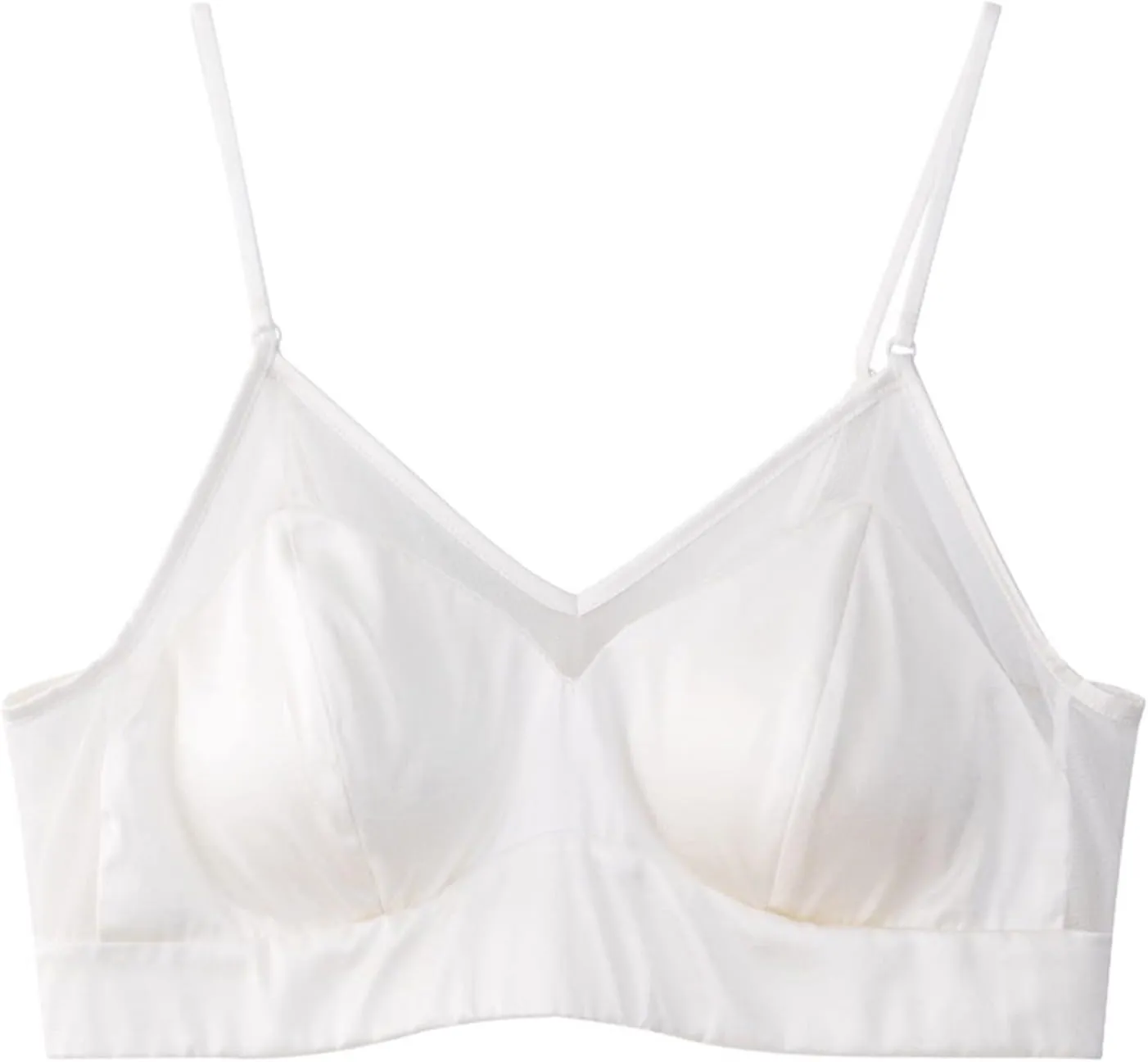 Silk Backless Bandeau Bra for Women, Breathable Mulberry Silk Bralette, Comfortable Camisole Lingerie for Sleepwear and Everyday Wear