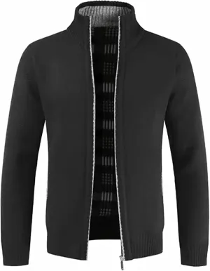 Sinzelimin Men's Knitwear Jacket Turtleneck Cardigan Sweaters Cable Knited Sweater Zipper Long Sleeve Thick Thermal Jacket