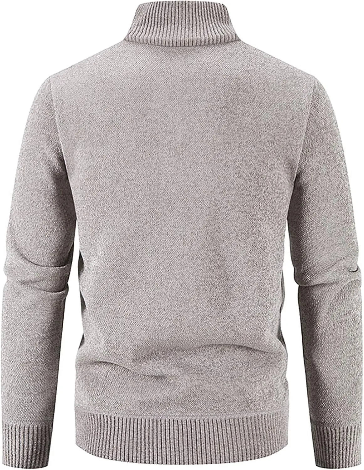 Sinzelimin Men's Knitwear Jacket Turtleneck Cardigan Sweaters Cable Knited Sweater Zipper Long Sleeve Thick Thermal Jacket